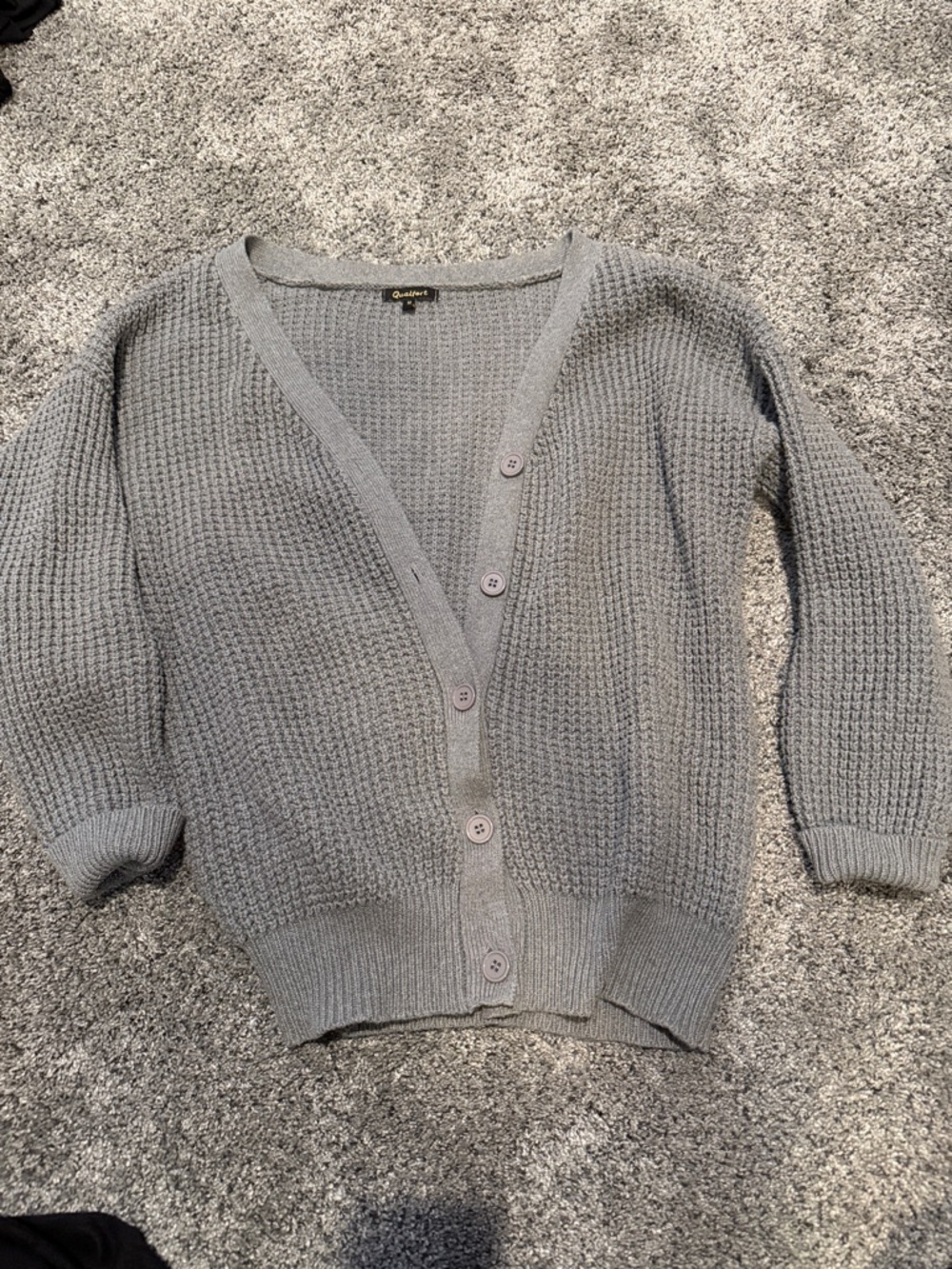 Women's Gray Knit Button-Up Cardigan size medium